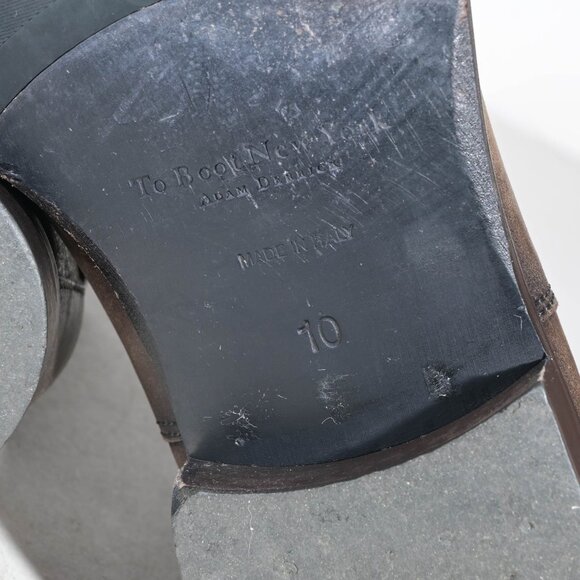 To Boot New York Short Chelsea Boots in Burnished Brown - Picture 7 of 8